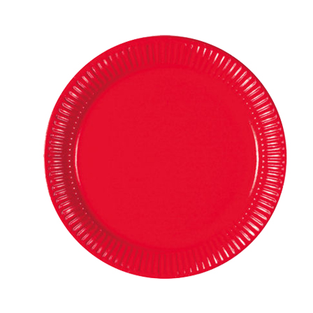 Solid Red 7inches Dessert Paper Plate 10pcs